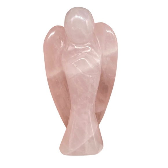 Rose Quartz Angel Statue Display Statement Crystal Decor Gift Crystals Angels - Picture 1 of 5